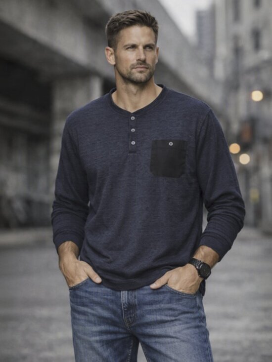Nomad Other - Nomad Waffle Knit Long Sleeve Henley